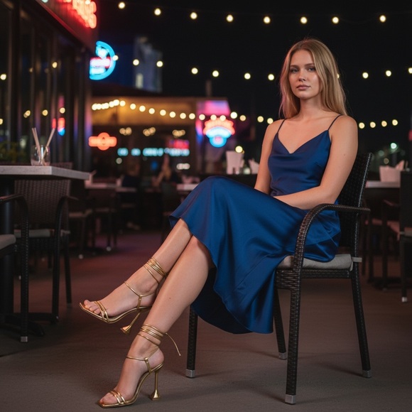 EGO Shoes - New with Box EGO Ring Top Gold Strappy Heels